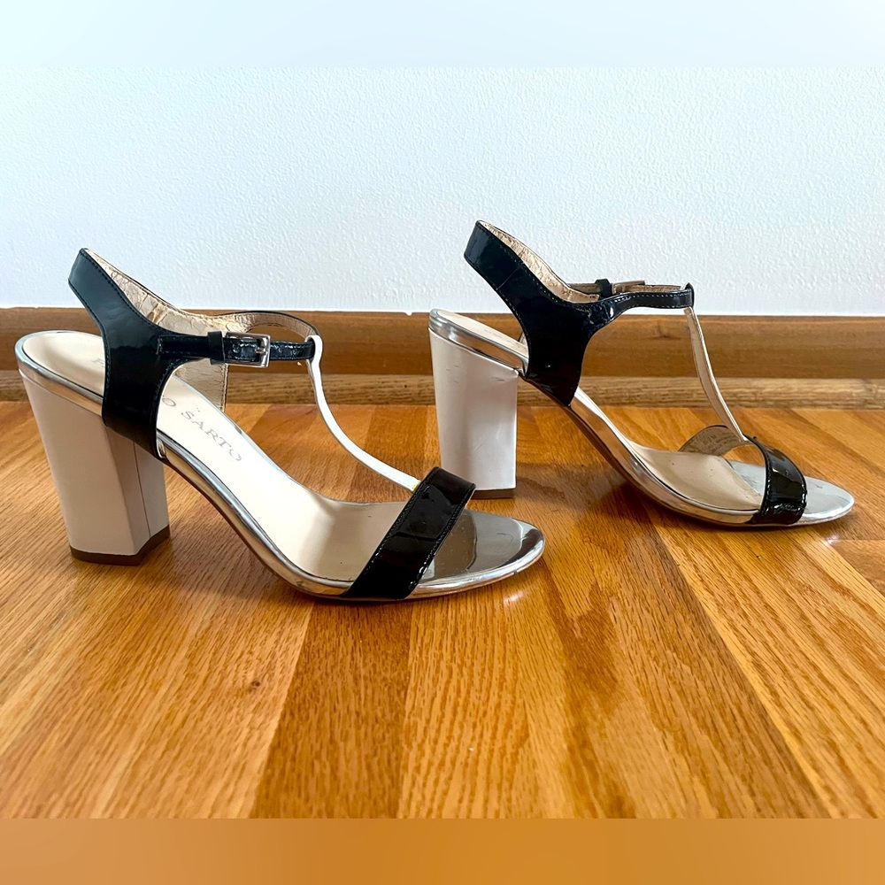 Black & White Chunky Heels